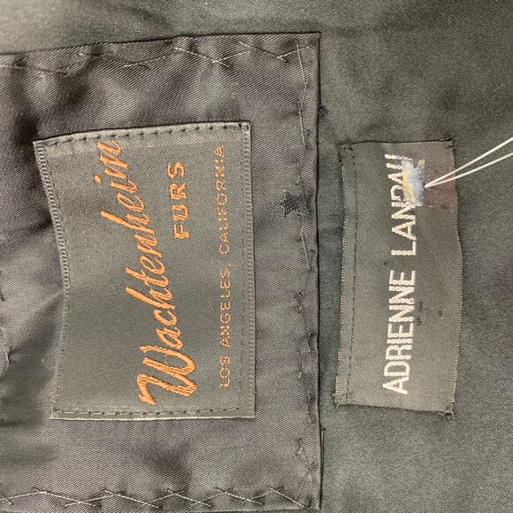 Size One Size Black Textured Ashtrakhan Fur Fringe Cape - Picture 5 of 5